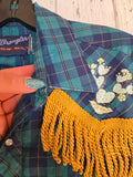 Unforgiven Upcycled Cactus Green Plaid Western