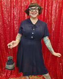 Vintage Blue 20s Beaded Bag