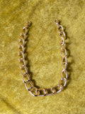 Red's Retro Bright Gold Trucker Hat Cable Chain