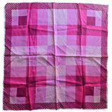 Vintage 60s Pink Gradiant Geometric Square Scarf
