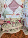 Unforgiven Upcycle Tan and Red Quilt Hoodie