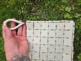 Vintage 30's White Celluloid Tile Handbag Clutch