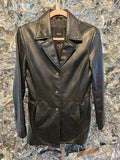 Vintage 1990s Black Leather Coat