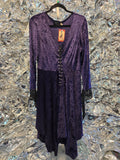 Gently Used Black Rose Purple Velvet Dress