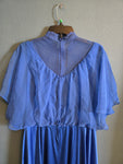 Vintage Royal Blue Lace Collar Dress
