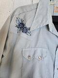 Unforgiven Upcycled Rose Pastel Blue Western