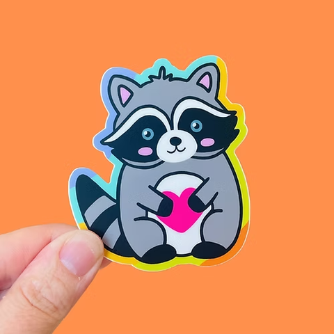 Sassie Cassie Raccoon Sticker