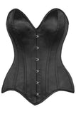 Daisy Corsets Top Drawer Black Satin Steel Boned Overbust Corset