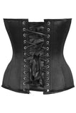 Daisy Corsets Top Drawer Black Satin Steel Boned Overbust Corset
