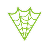 SOURPUSS NEON GREEN SPIDERWEB CLEAR STICKER