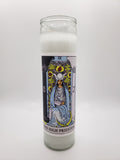 Goathead n' Bunny White Tarot Card Prayer Candle