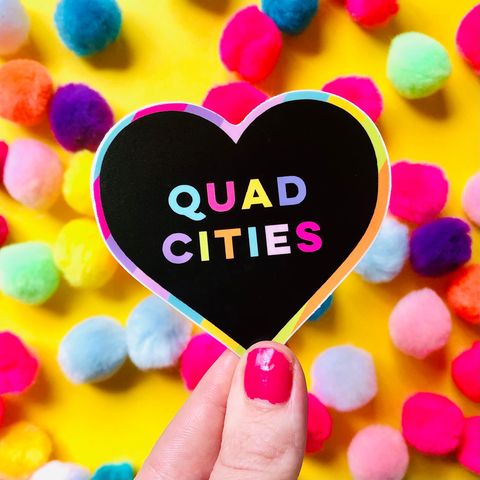 Sassie Cassie Quad Cities Heart Sticker