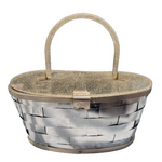 Vintage Metal Basket Purse with Lucite Top