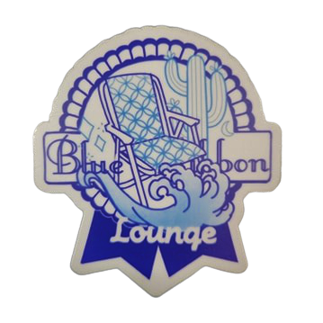 Blue Ribbon Lounge Lawn Chair Sticker