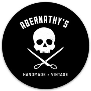 Abernathy's Skull and Scissors Round Sticker