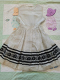 Vintage 1950's Black and White Lace Dress Set