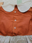 Vintage 1950's Orange and White Dress