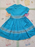 Vintage 1950's Teal Dress with Ric Rac