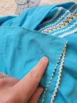 Vintage 1950's Teal Dress with Ric Rac