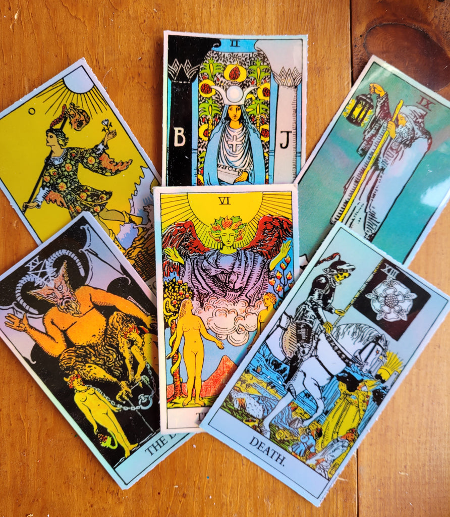 Holographic Tarot Card Sticker Shopabernathys Holographic Tarot Card Sticker Shopabernathys