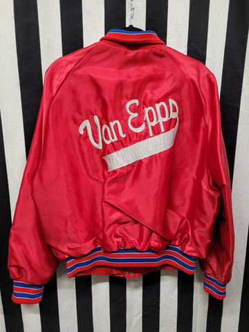 Vintage 1970's Van Epps Red Silk Jacket
