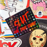 Unforgiven Slut for True Crime Holographic Sticker