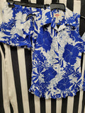 Vintage 1980's Blue Men's & Women's Shirt Matching Set
