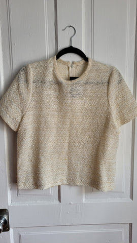 Vintage 1970's White Knit Sweater