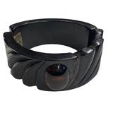 Vintage 40s Tortoise Shell Bakelite Hinged Bracelette