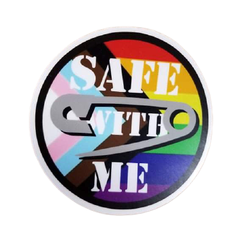 Blue Ribbon Lounge Safe With Me Sticker