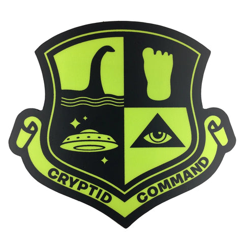 Monsterologist Cryptid Command Military Insignia Cryptozoology Sticker