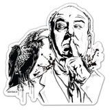 Point Blank Alfred Hitchcock Vinyl Sticker