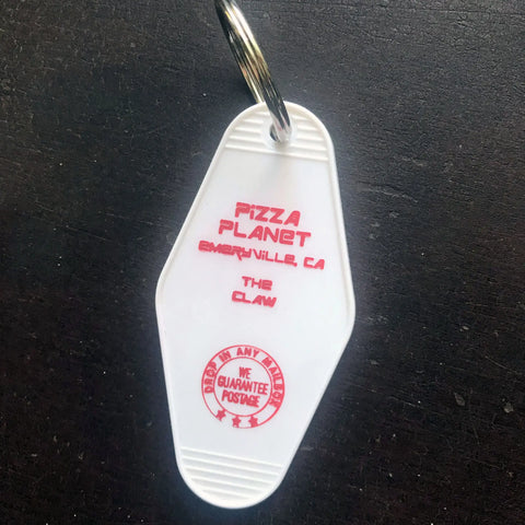 The 3 Sisters Design Co. Motel Key Fob - Pizza Planet