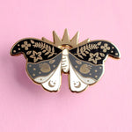 Glitter Punk Moth Enamel Pin