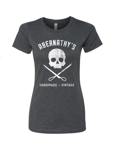 Abernathys Skull and Scissors Logo Women's Tshirts