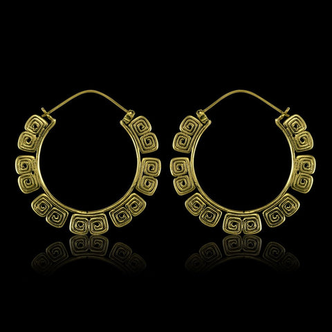 Coco Loco - Inca Patterned Hoops