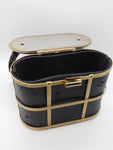 Vintage Box Purse with Gold Edging