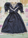 Gunne Sax Blue Victorian Inspired Dress