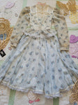 Gunne Sax Blue Top and Skirt Set