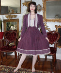 Gunne Sax Burgundy Dress and Jacket Set