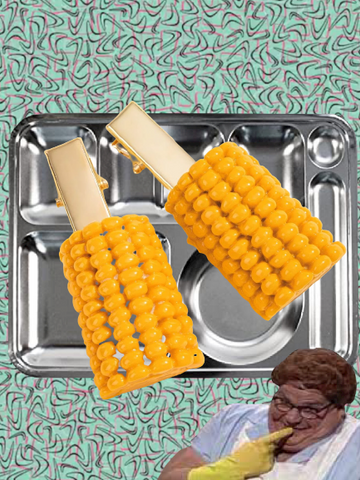 Lunchlady Land Corns Hair Clips