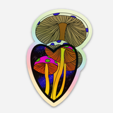Abernathy's Mushroom Holographic Sticker