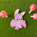 Bright Bat Flower Mothman Enamel Pin