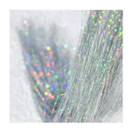 Neva Nude Starlight Twinkles Silver Sparkle Tinsel Hair Extension Clips