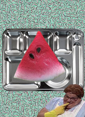 Lunchlady Land Watermelon Hair Clip