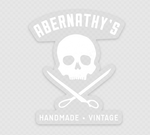 Abernathy's Skull and Scissors Clear Sticker