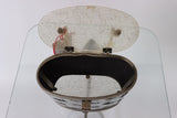 Vintage Metal Basket Purse with Lucite Top