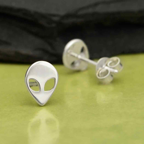 Nina Designs - Sterling Silver Alien Post Earrings