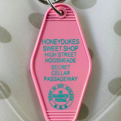 The 3 Sisters Design Co. Motel Key Fob - Honeydukes Sweet Shop