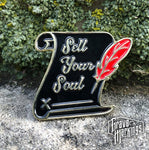 Grave Markings Sell Your Soul Enamel Pin